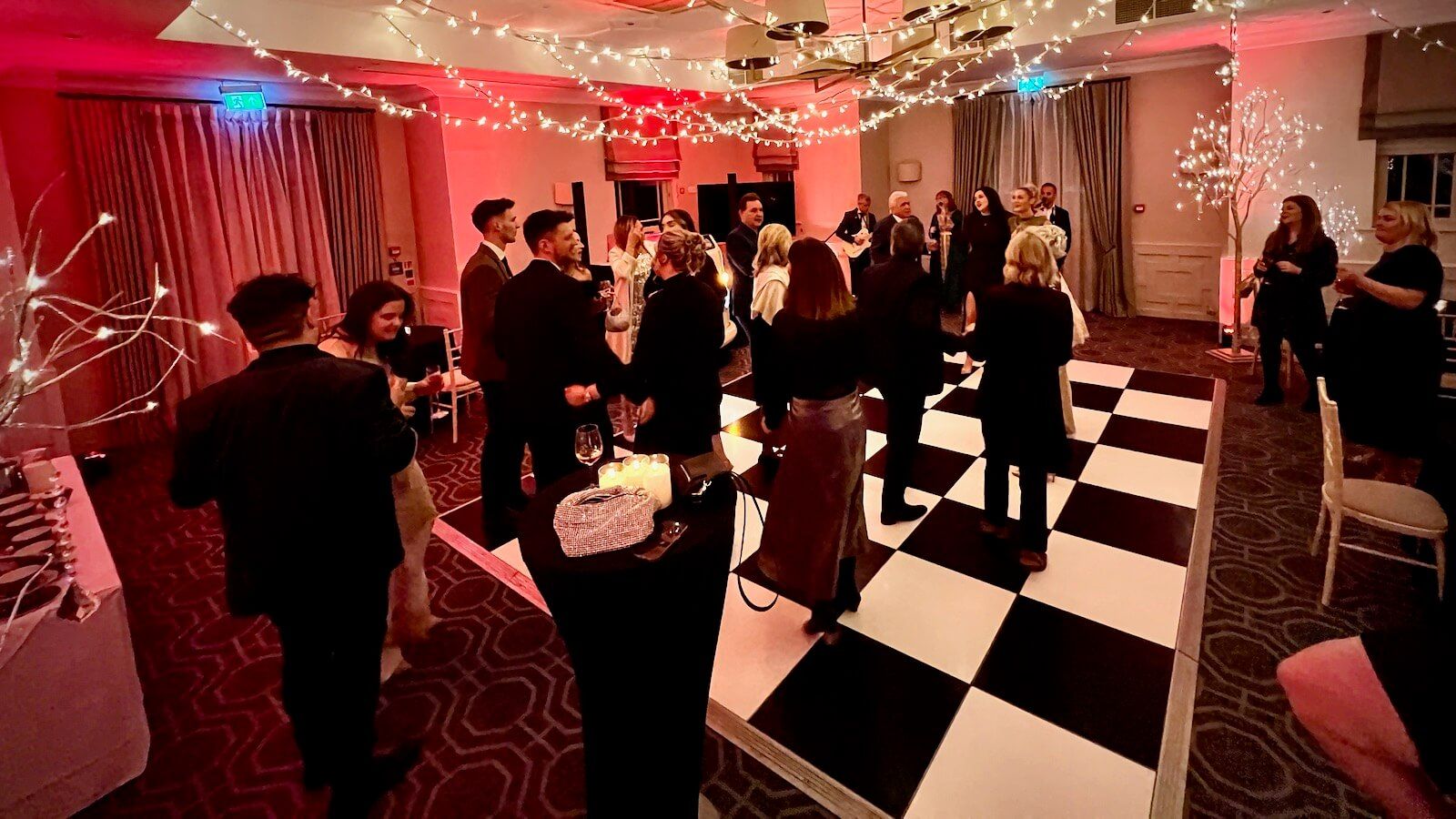 Guests dancing
