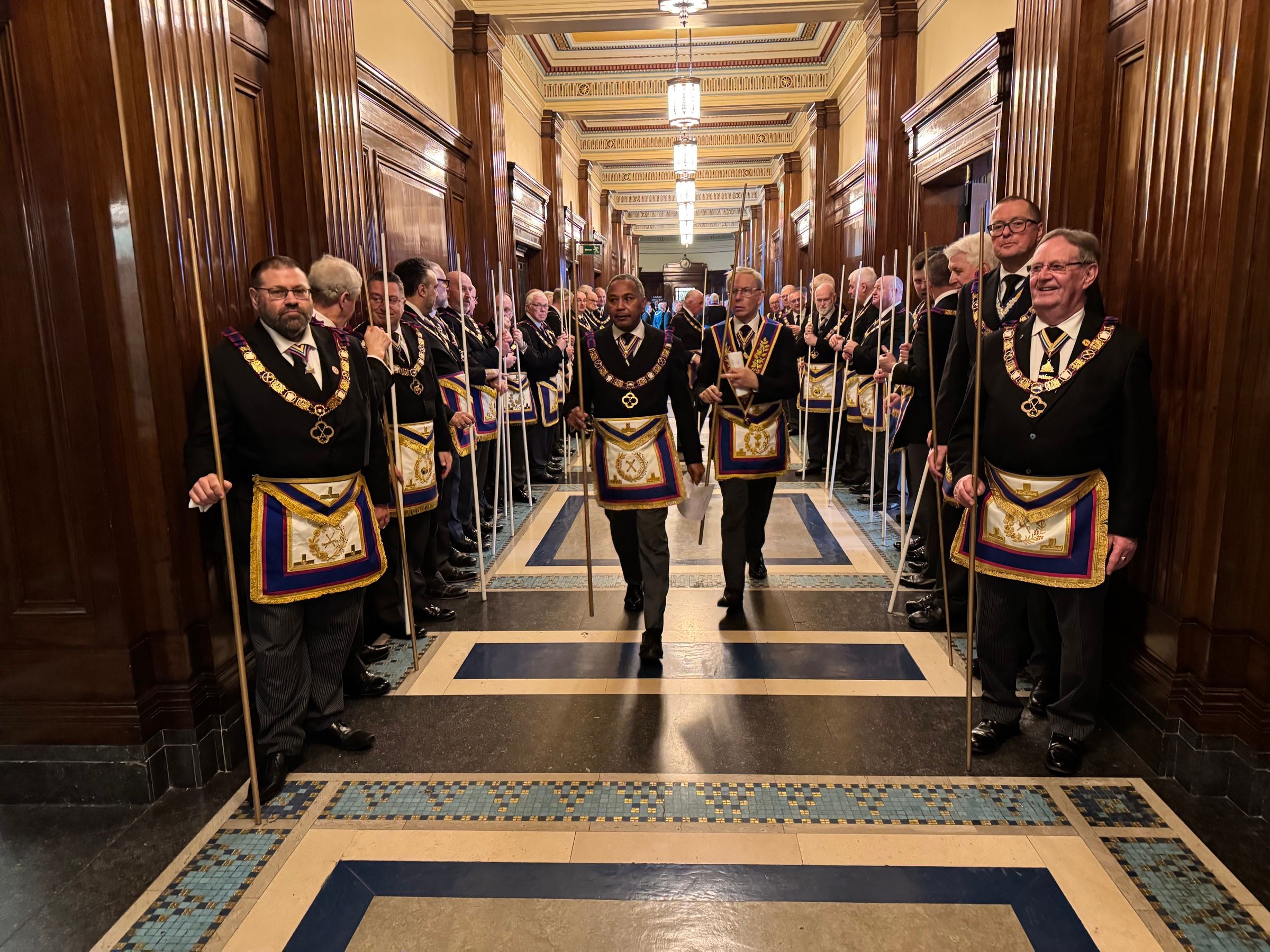 A procession of Mark Master Masons