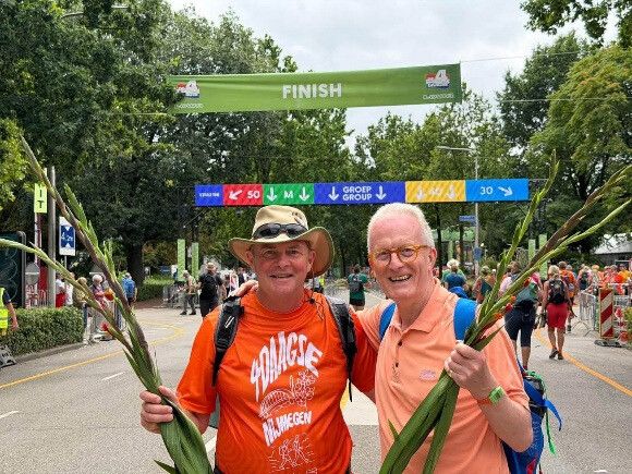 Eleven medals and no blisters. Nigel walks Nijmegen for the air ambulance again, photograph 1